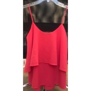 Flowy hot pink blouse